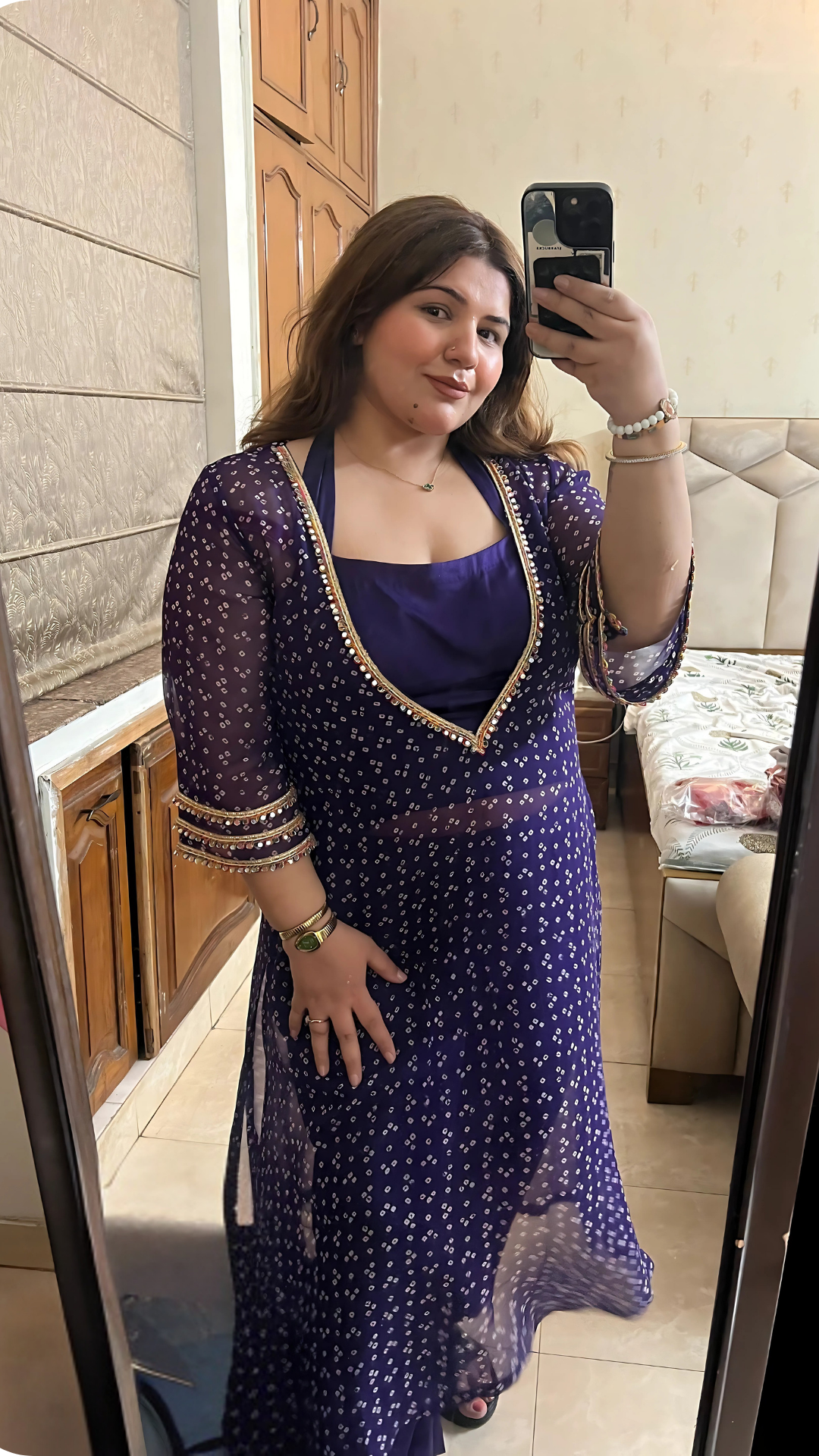 Purple Nitara Suit Set - Set Of 3