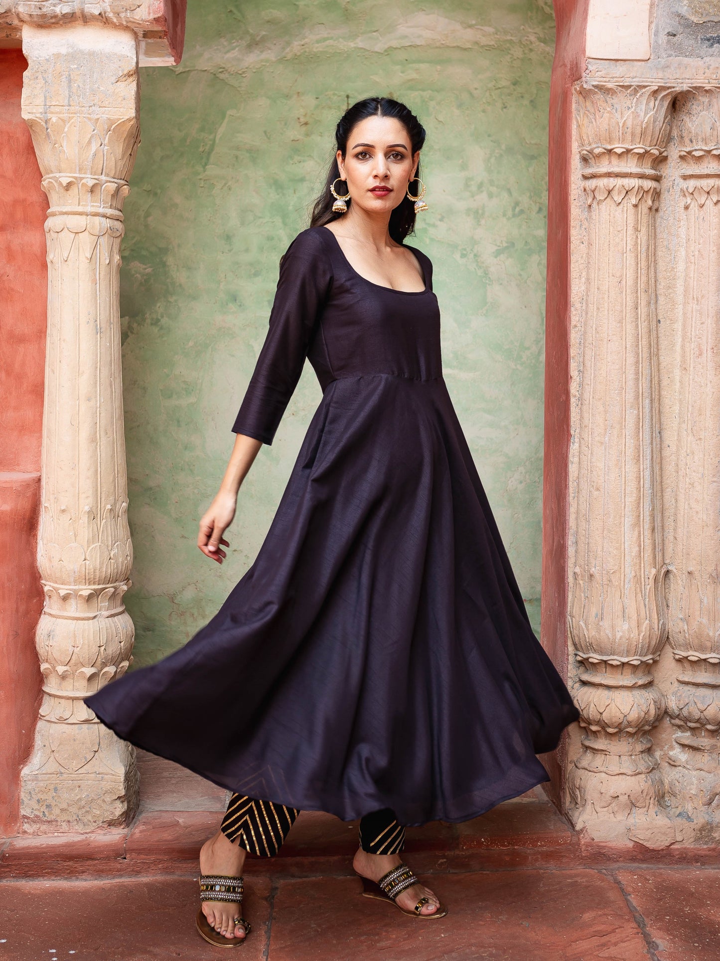 Reet black flare suit
