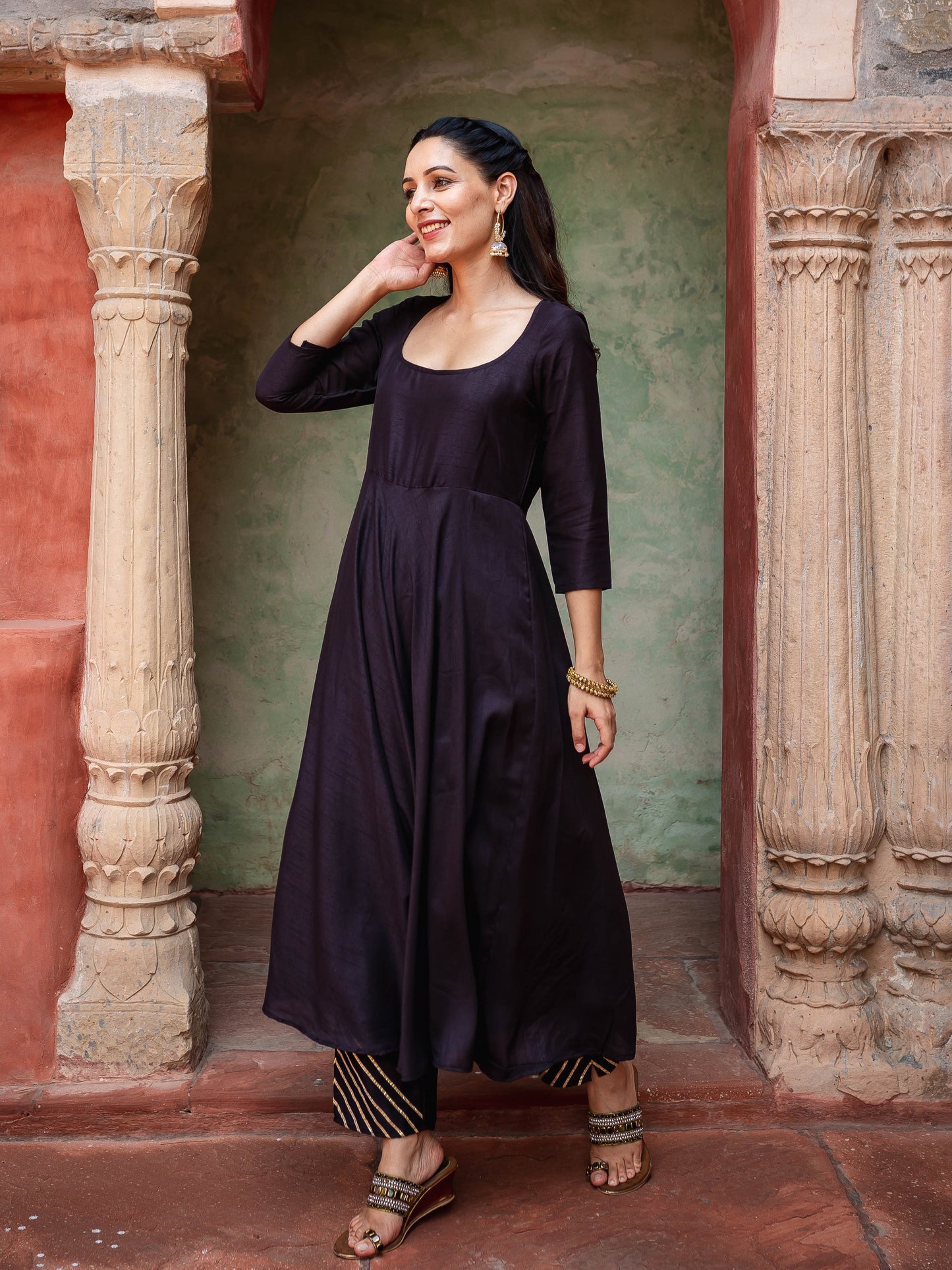 Reet black flare suit