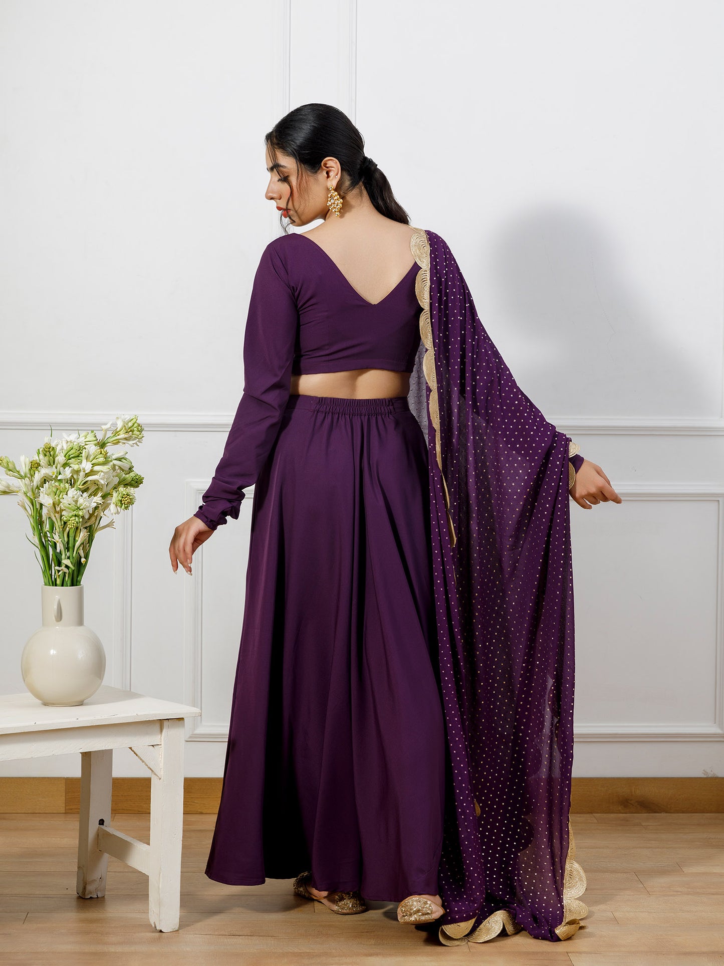 Alisha purple lehenga choli set