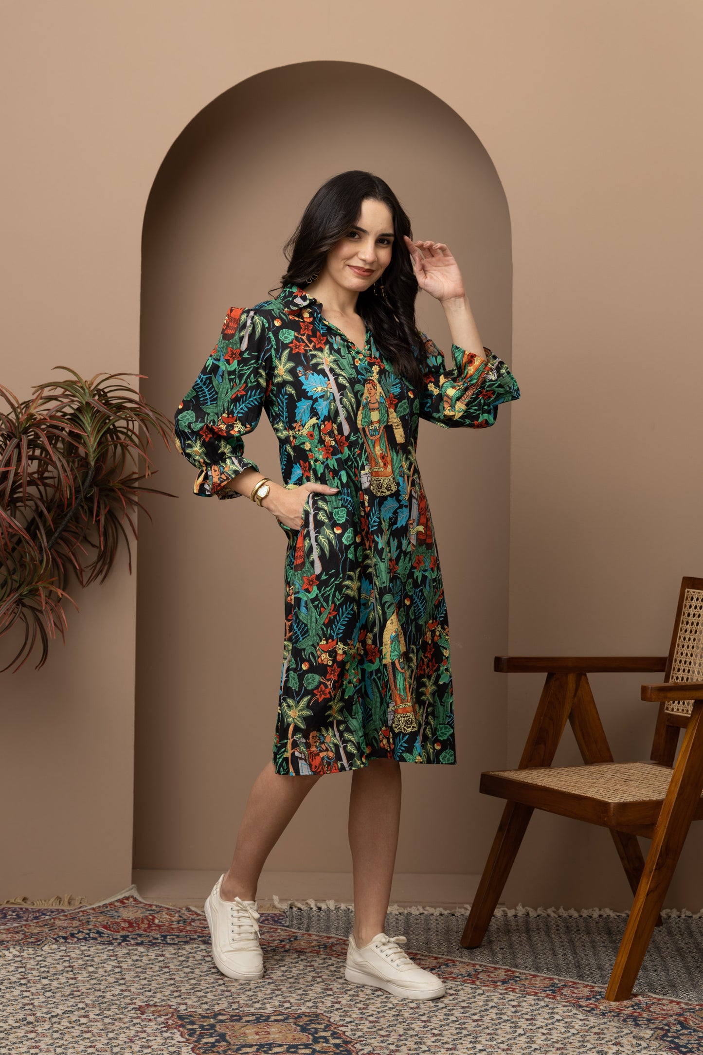 Frida Cotton Midi Dress