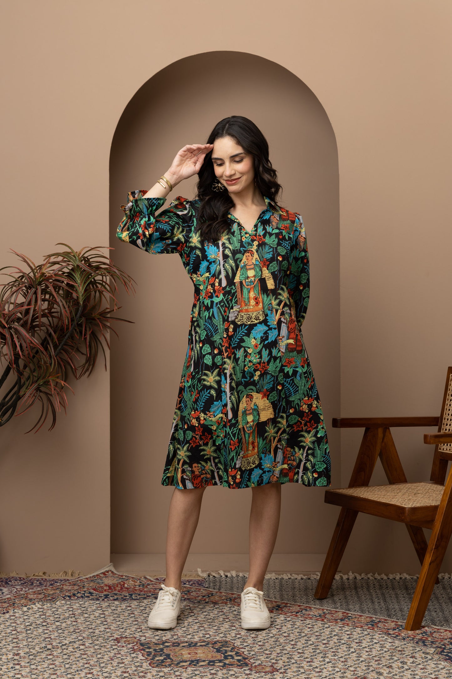 Frida Cotton Midi Dress