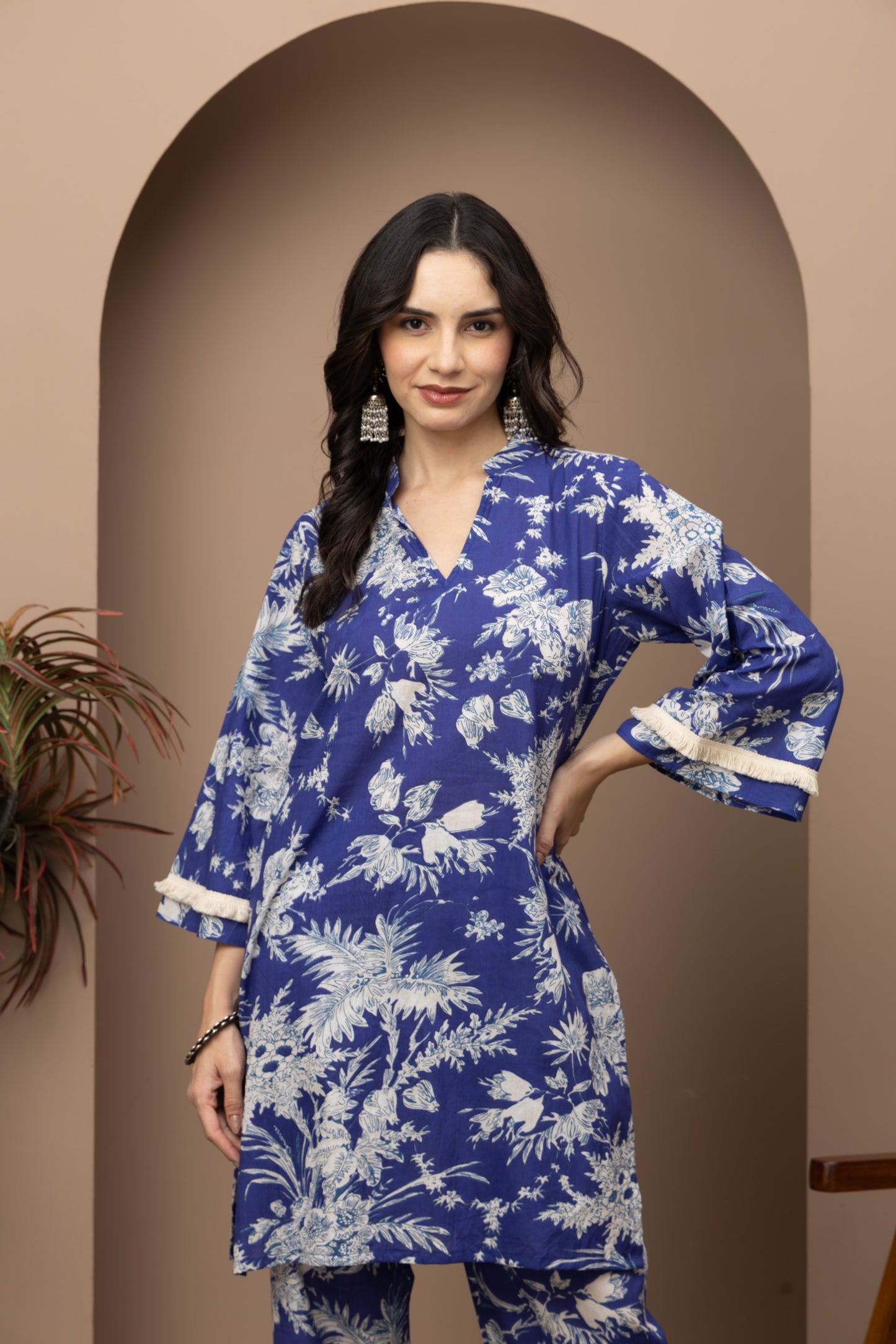 Indigo Printed Cotton Coord Set (Set of 2) Stylish and Comfortable Casual Wear with Unique Prints