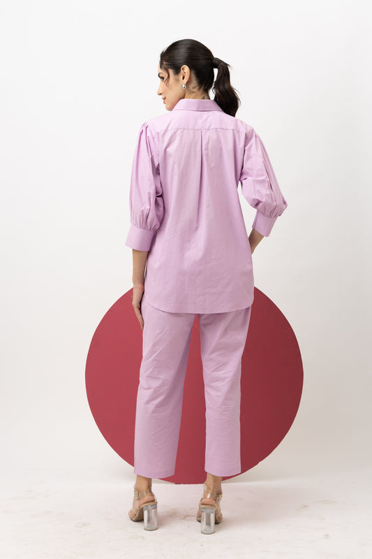 Lilac Pearl Embroidered Coord Set Elegant & Chic Two-Piece Outfit