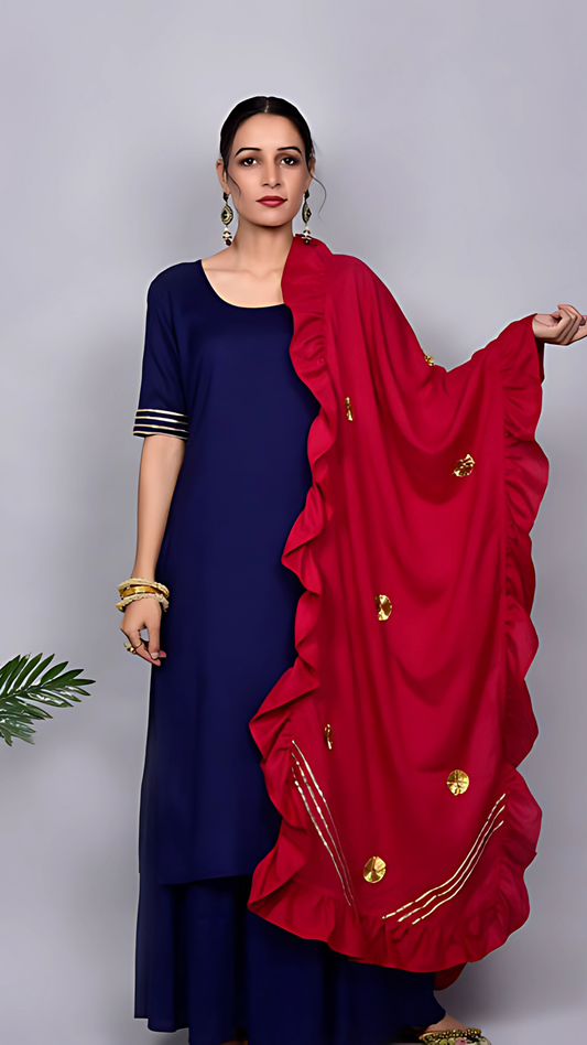 Fitoor Blue Sharara Set